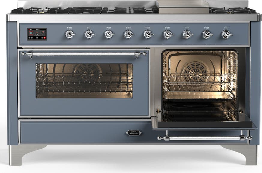 Ilve UM60FNR3BGC Blue Grey With Chrome Trim, Natural Gas
