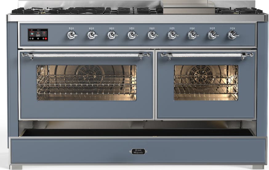 Ilve UM60FNR3BGC Blue Grey With Chrome Trim, Natural Gas