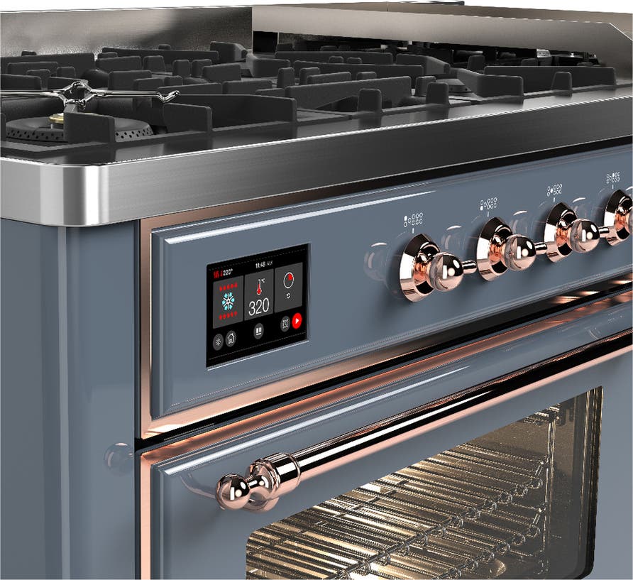 Ilve UM60FNR3BGP Blue Grey With Copper Trim, Natural Gas
