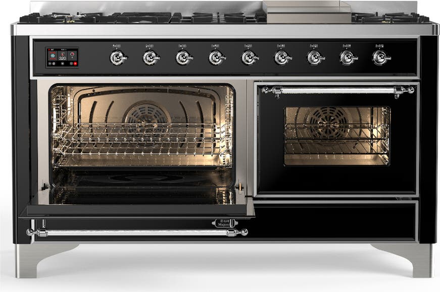 Ilve UM60FNR3BKCLP Glossy Black With Chrome Trim, Liquid Propane