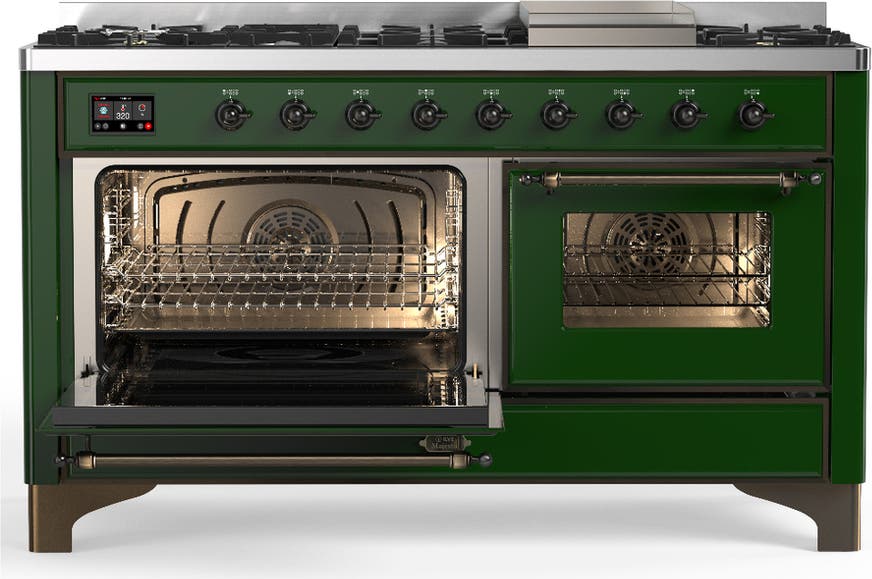 Ilve UM60FNR3EGB Emerald Green With Burnished Trim, Natural Gas