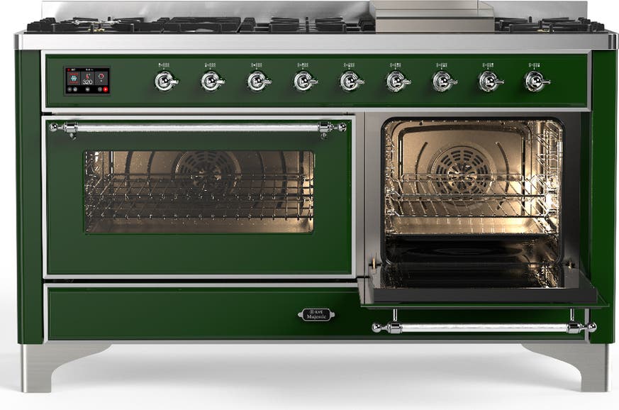Ilve UM60FNR3EGC Emerald Green With Chrome Trim, Natural Gas
