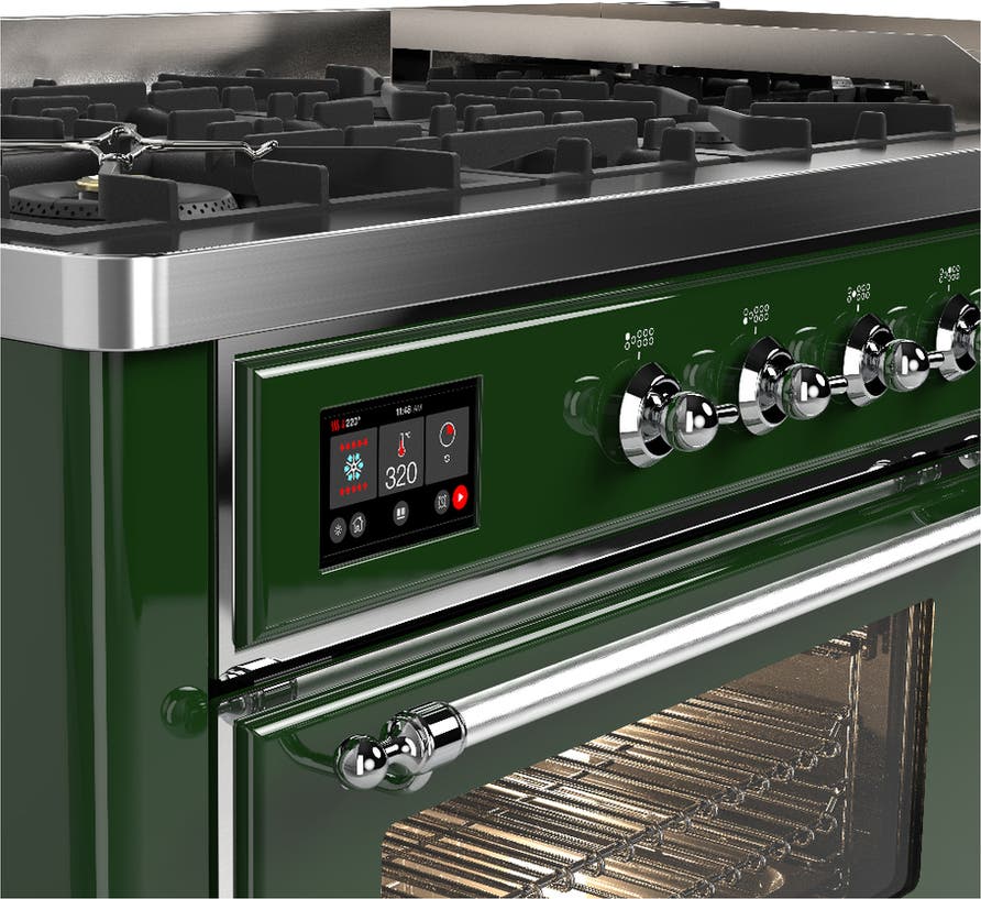 Ilve UM60FNR3EGC Emerald Green With Chrome Trim, Natural Gas
