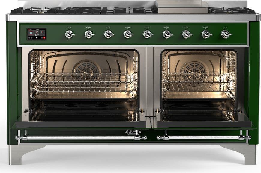Ilve UM60FNR3EGCLP Emerald Green With Chrome Trim, Liquid Propane