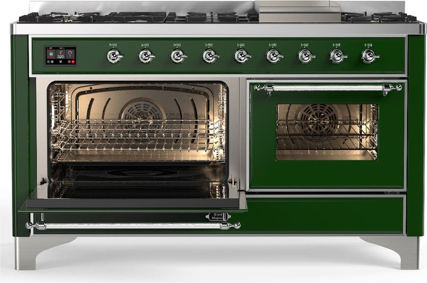 Ilve UM60FNR3EGCLP Emerald Green With Chrome Trim, Liquid Propane