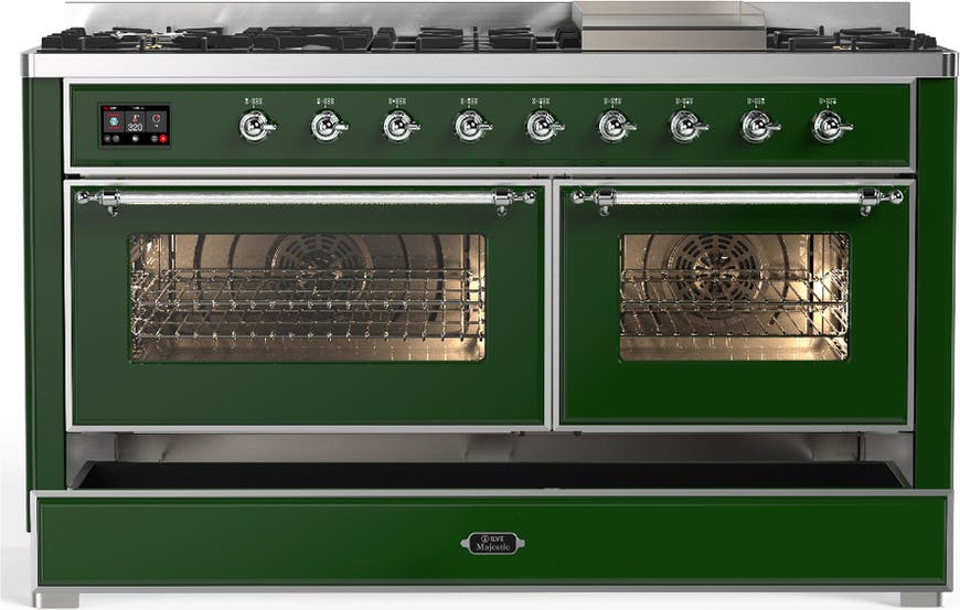 Ilve UM60FNR3EGCLP Emerald Green With Chrome Trim, Liquid Propane