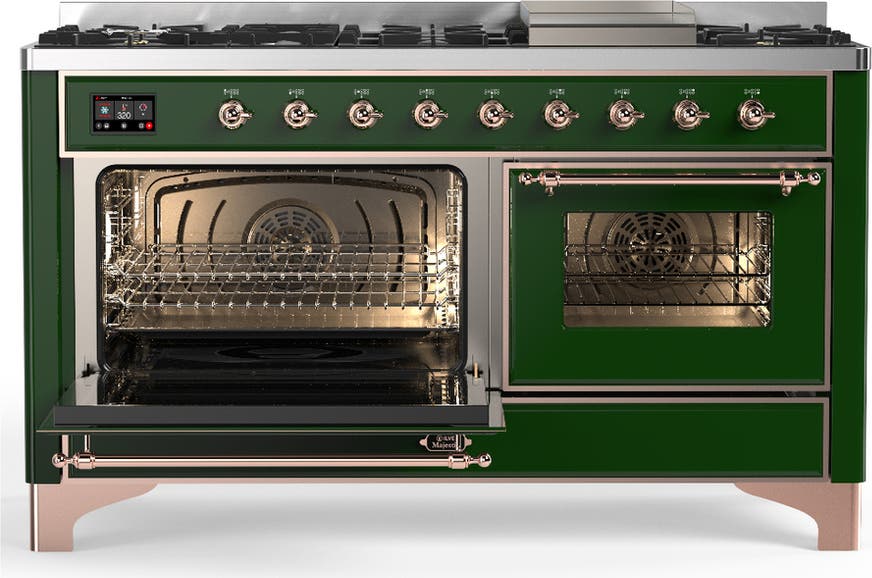 Ilve UM60FNR3EGPLP Emerald Green With Copper Trim, Liquid Propane