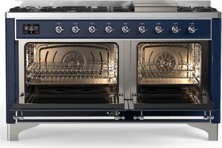 Ilve UM60FNR3MBC Midnight Blue With Chrome Trim, Natural Gas