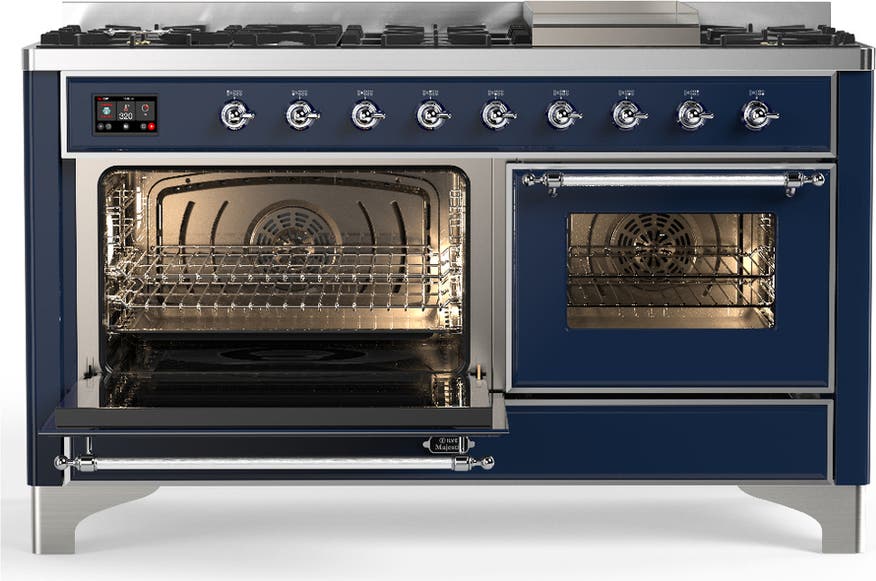 Ilve UM60FNR3MBC Midnight Blue With Chrome Trim, Natural Gas