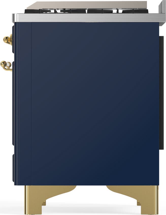Ilve UM60FNR3MBGLP Midnight Blue With Brass Trim, Liquid Propane