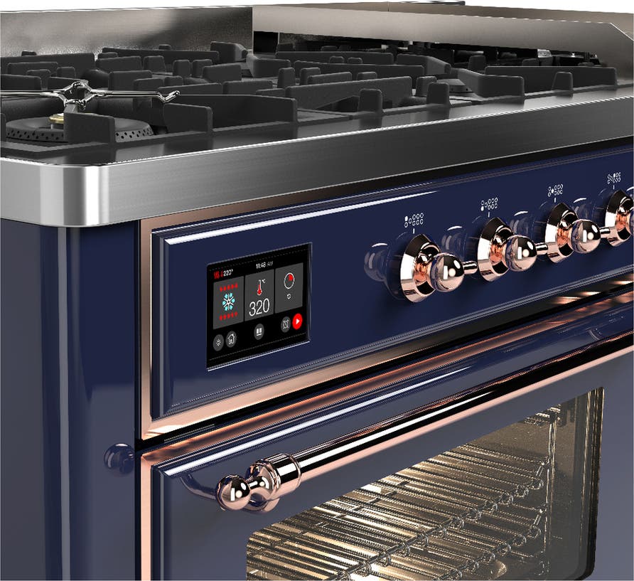 Ilve UM60FNR3MBP Midnight Blue With Copper Trim, Natural Gas