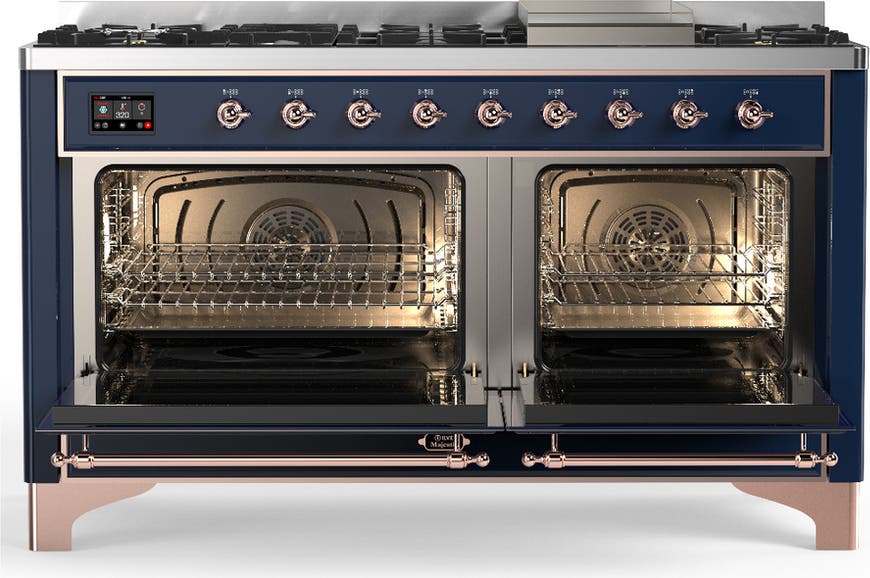 Ilve UM60FNR3MBPLP Midnight Blue With Copper Trim, Liquid Propane