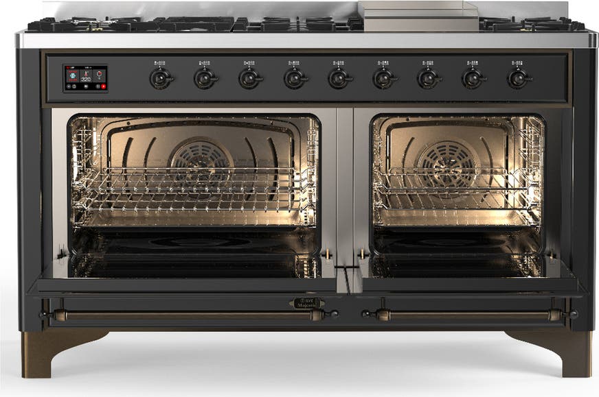 Ilve UM60FNR3MGBLP Matte Graphite With Burnished Trim, Liquid Propane