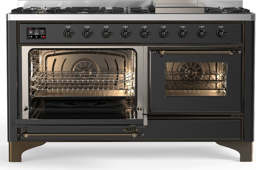 Ilve UM60FNR3MGBLP Matte Graphite With Burnished Trim, Liquid Propane