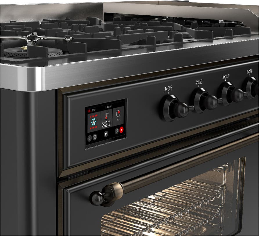 Ilve UM60FNR3MGBLP Matte Graphite With Burnished Trim, Liquid Propane
