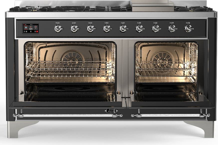 Ilve UM60FNR3MGC Matte Graphite With Chrome Trim, Natural Gas