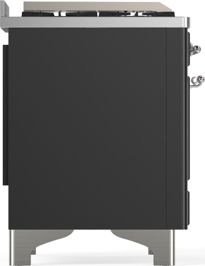 Ilve UM60FNR3MGC Matte Graphite With Chrome Trim, Natural Gas