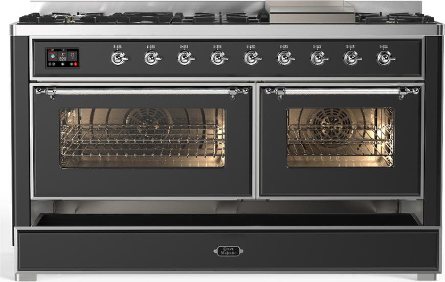 Ilve UM60FNR3MGCLP Matte Graphite With Chrome Trim, Liquid Propane