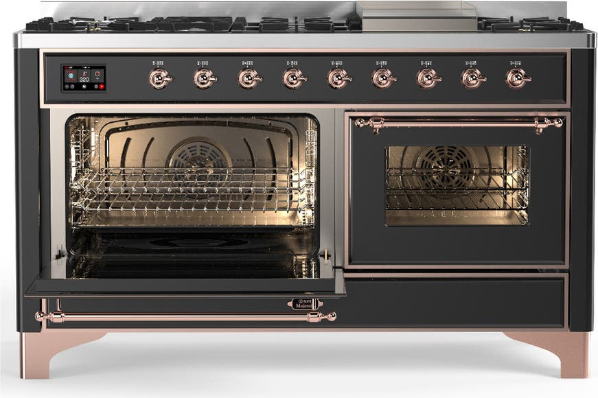 Ilve UM60FNR3MGPLP Matte Graphite With Copper Trim, Liquid Propane
