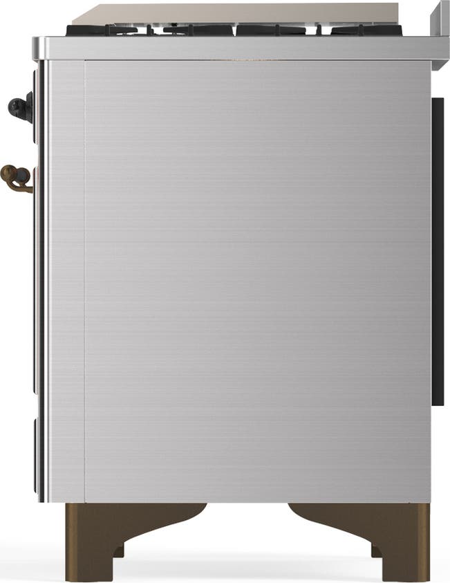 Ilve UM60FNR3SSB Stainless Steel With Burnished Trim, Natural Gas