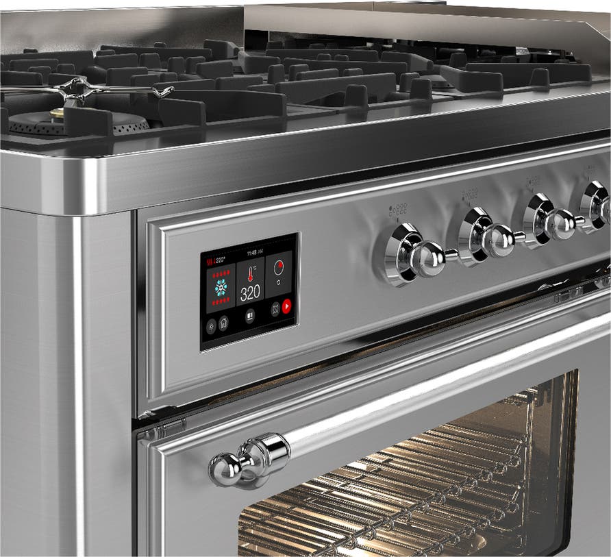 Ilve UM60FNR3SSC Stainless Steel With Chrome Trim, Natural Gas