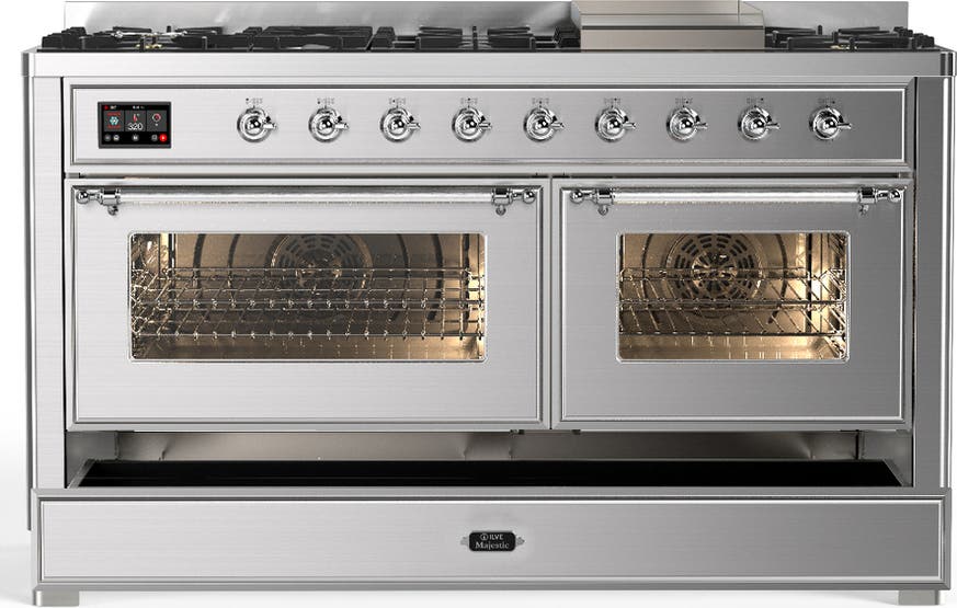 Ilve UM60FNR3SSCLP Stainless Steel With Chrome Trim, Liquid Propane