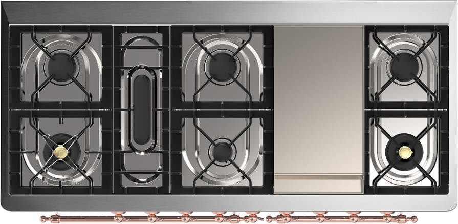 Ilve UM60FNR3SSP Stainless Steel With Copper Trim, Natural Gas