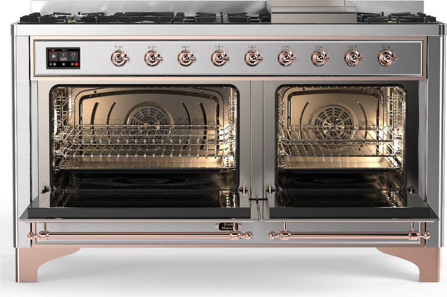 Ilve UM60FNR3SSPLP Stainless Steel With Copper Trim, Liquid Propane