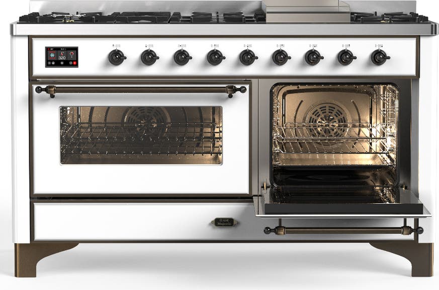 Ilve UM60FNR3WHB White With Burnished Trim, Natural Gas