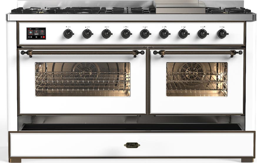 Ilve UM60FNR3WHB White With Burnished Trim, Natural Gas