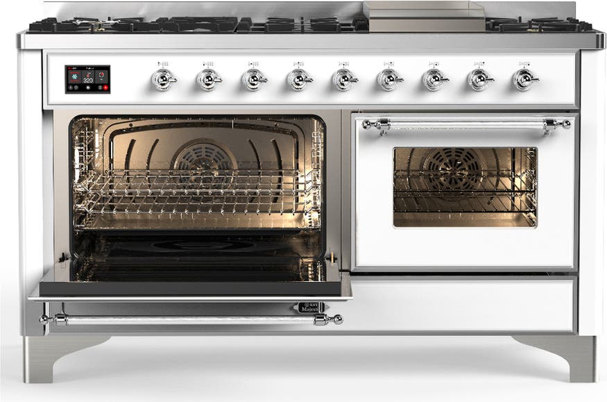 Ilve UM60FNR3WHC White With Chrome Trim, Natural Gas