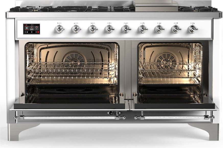 Ilve UM60FNR3WHCLP White With Chrome Trim, Liquid Propane