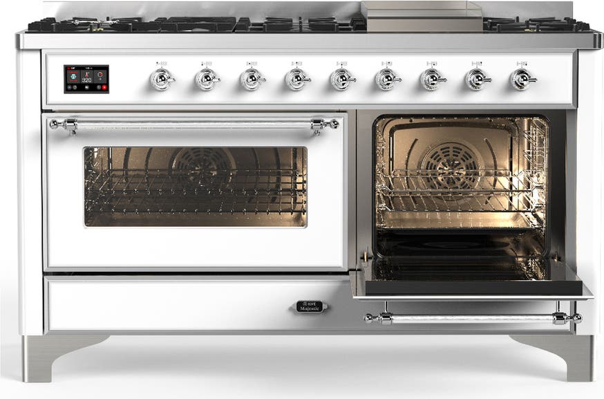 Ilve UM60FNR3WHCLP White With Chrome Trim, Liquid Propane