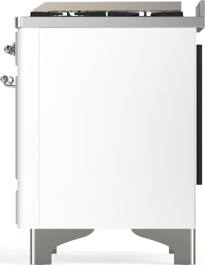 Ilve UM60FNR3WHCLP White With Chrome Trim, Liquid Propane