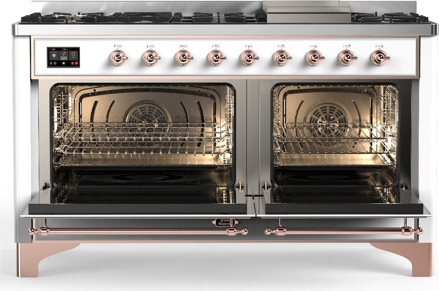 Ilve UM60FNR3WHPLP White With Copper Trim, Liquid Propane