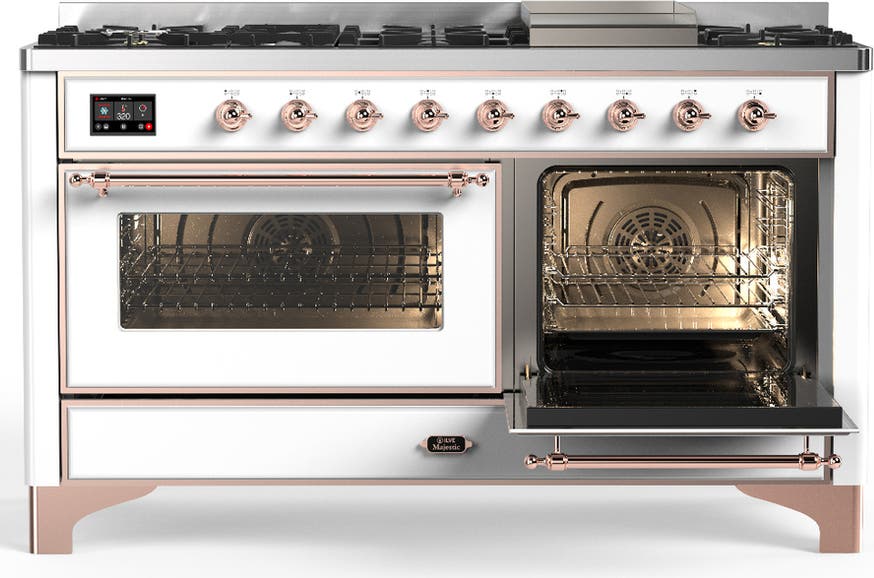 Ilve UM60FNR3WHPLP White With Copper Trim, Liquid Propane