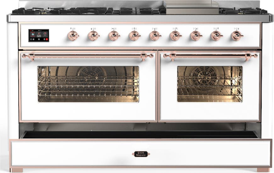 Ilve UM60FNR3WHPLP White With Copper Trim, Liquid Propane