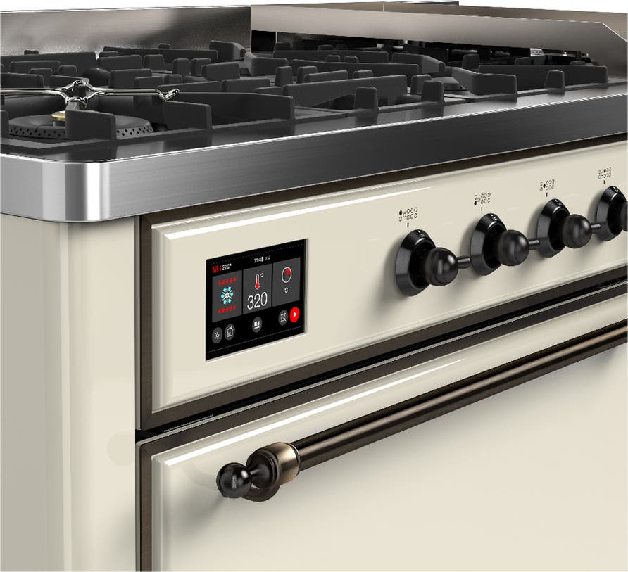 Ilve UM60FQNR3AWB Antique White With Burnished Trim, Natural Gas