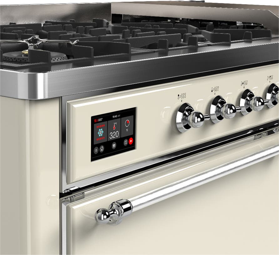 Ilve UM60FQNR3AWCLP Antique White With Chrome Trim, Liquid Propane