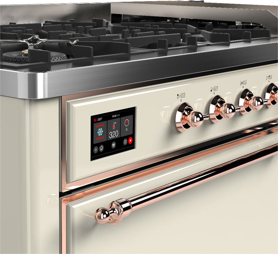Ilve UM60FQNR3AWP Antique White With Copper Trim, Natural Gas