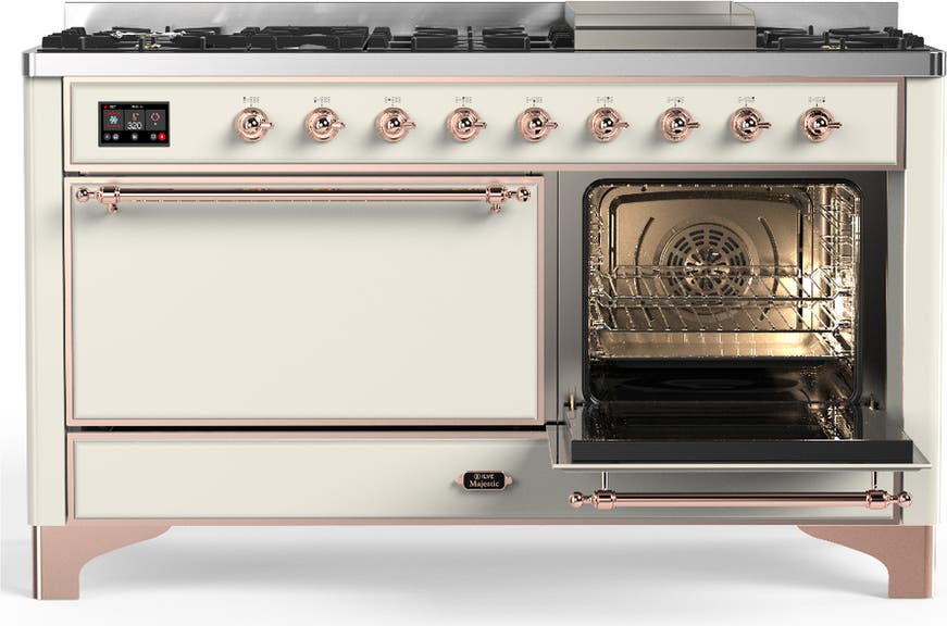 Ilve UM60FQNR3AWPLP Antique White With Copper Trim, Liquid Propane