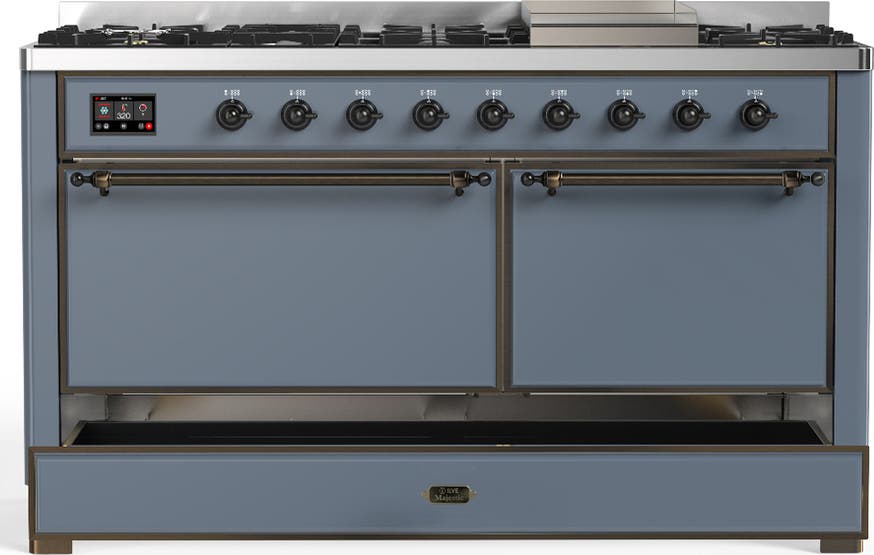 Ilve UM60FQNR3BGB Blue Grey With Burnished Trim, Natural Gas