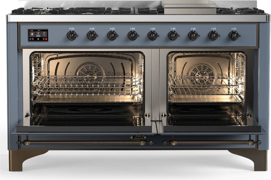 Ilve UM60FQNR3BGBLP Blue Grey With Burnished Trim, Liquid Propane