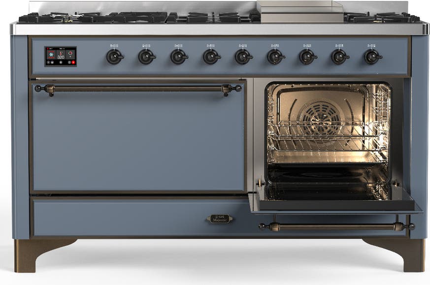 Ilve UM60FQNR3BGBLP Blue Grey With Burnished Trim, Liquid Propane