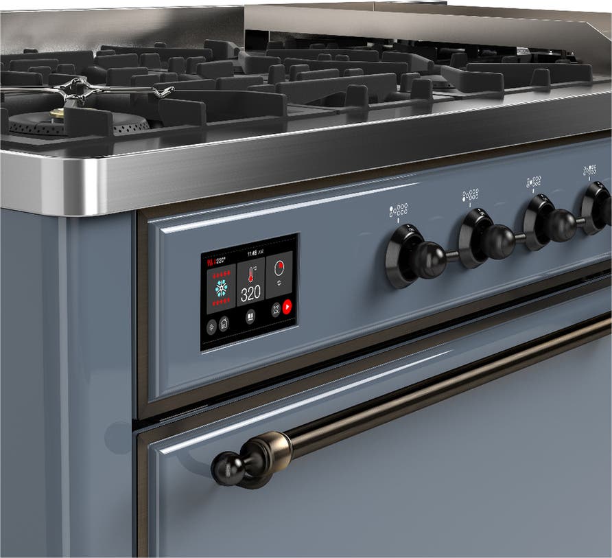 Ilve UM60FQNR3BGBLP Blue Grey With Burnished Trim, Liquid Propane