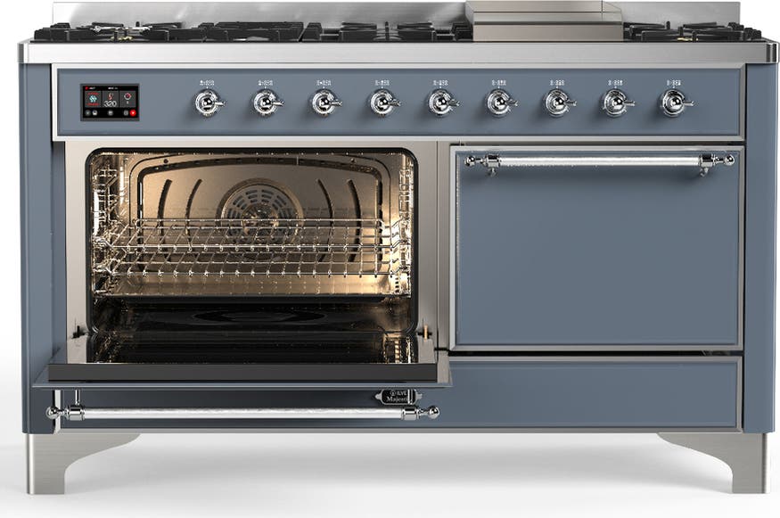 Ilve UM60FQNR3BGCLP Blue Grey With Chrome Trim, Liquid Propane