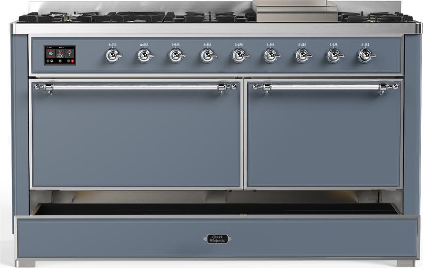 Ilve UM60FQNR3BGCLP Blue Grey With Chrome Trim, Liquid Propane