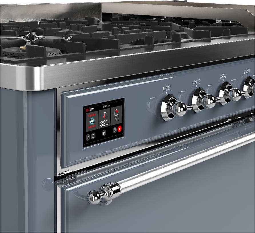 Ilve UM60FQNR3BGCLP Blue Grey With Chrome Trim, Liquid Propane