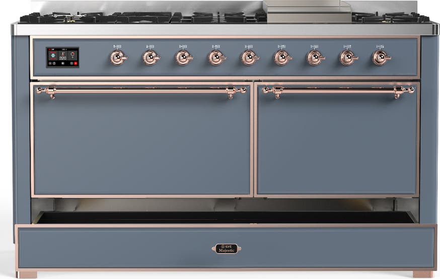 Ilve UM60FQNR3BGPLP Blue Grey With Copper Trim, Liquid Propane