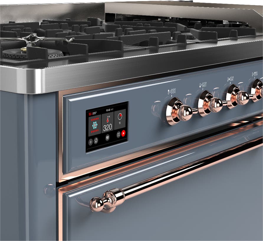 Ilve UM60FQNR3BGPLP Blue Grey With Copper Trim, Liquid Propane